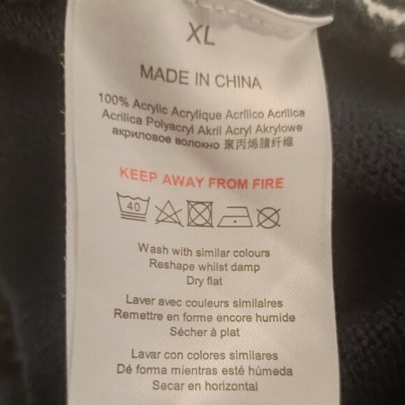 XL🎄Holiday Santa Ugly Christmas Ski Men Unisex Sweater - Navy ITS COLD OUTSIDE - Picture 7 of 7